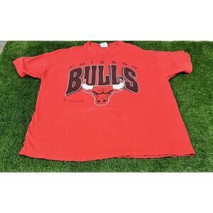 Hanes Beefy T Chicago Bulls Vintage NBA T-Shirt XXL Single Stitch Basketball